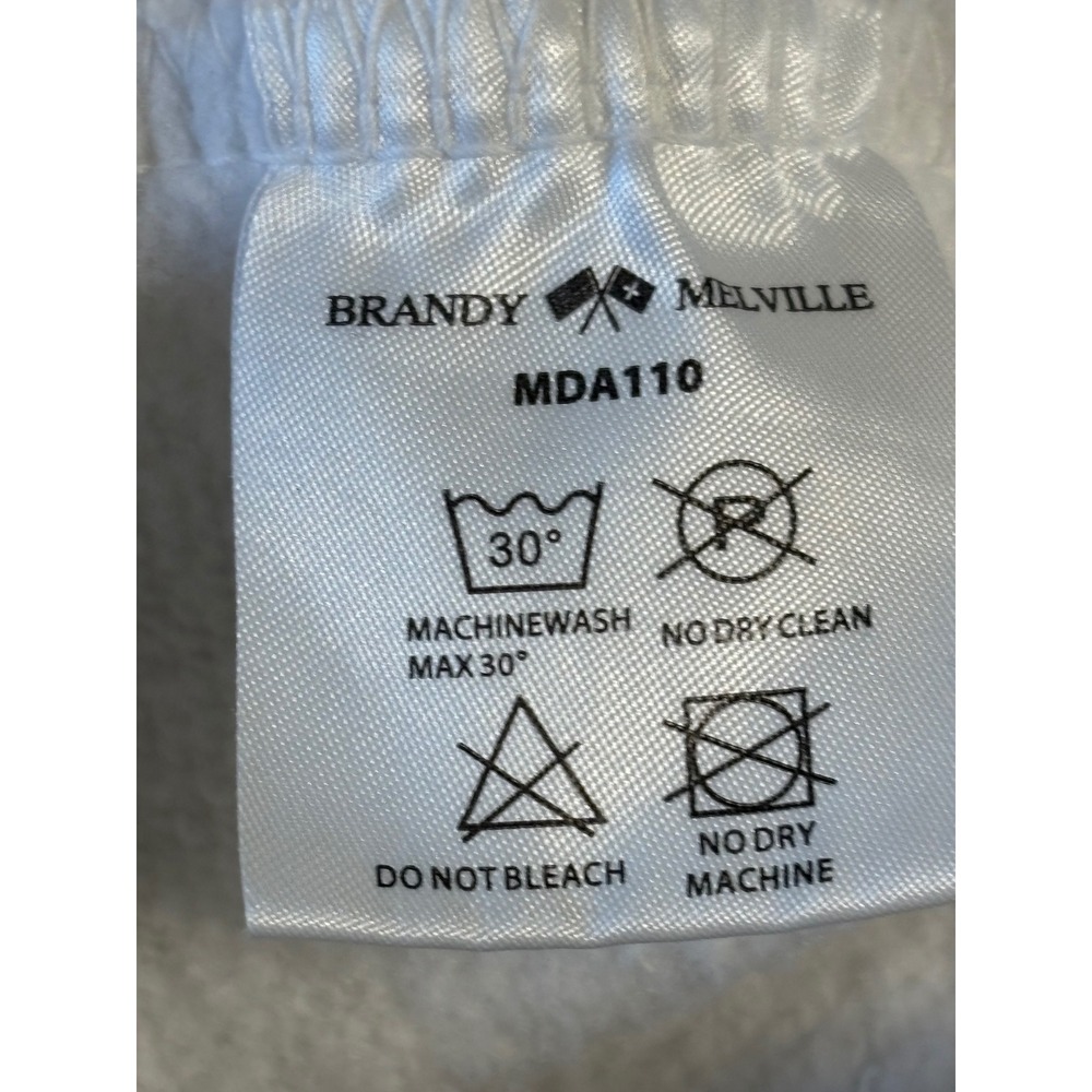 Brandy‎ Melville White Butterfly Embroidered Oversized Hoodie Sweatshirt MDA110 - Picture 6 of 7